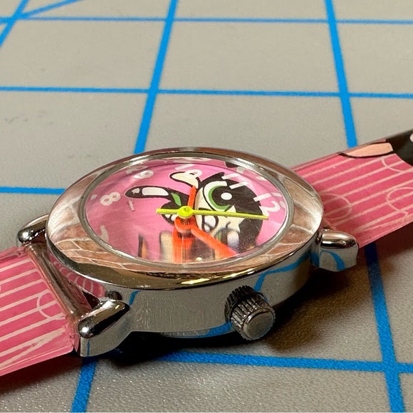 Vintage Powerpuff Girls Children’s Analog Watch Pink Blossom Bubbles Buttercup - Picture 11 of 11